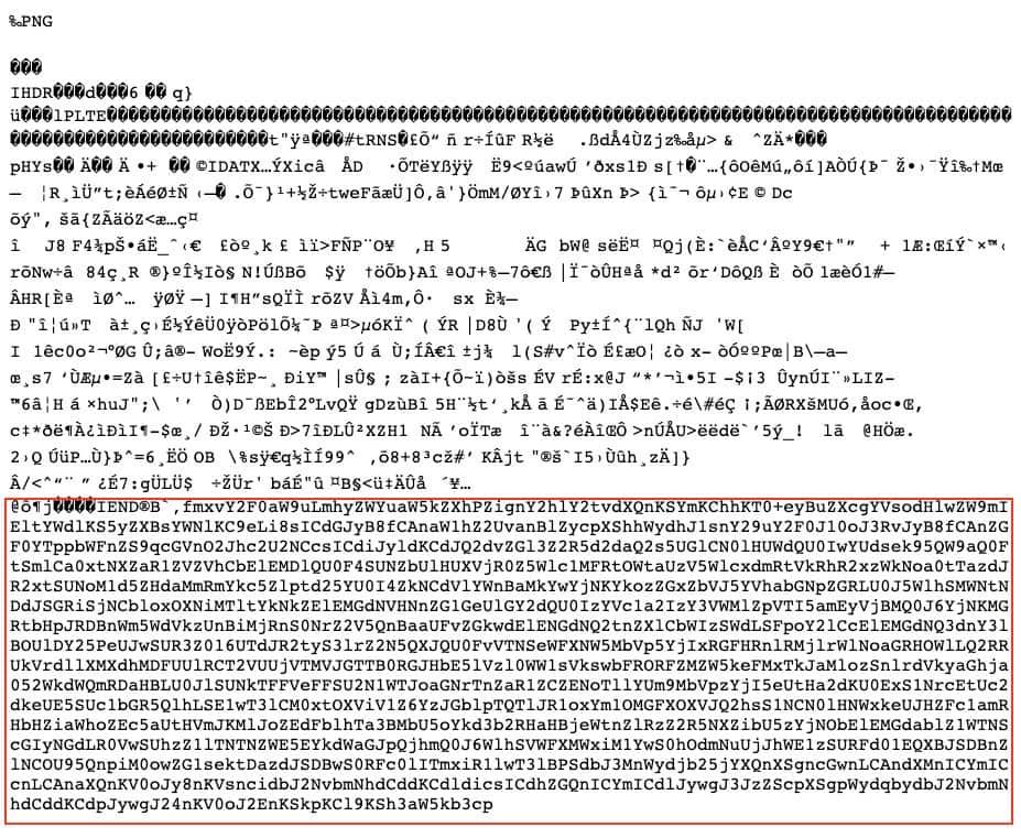 The binary data of the image 