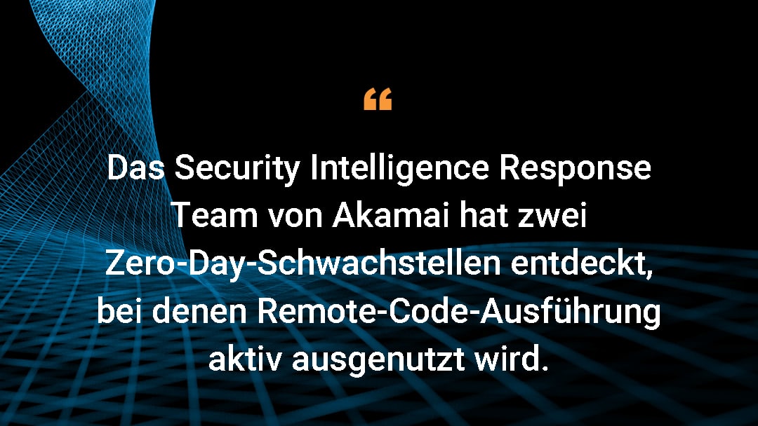 Das Security Intelligence Response Team von Akamai hat zwei Zero-Day-Schwachstellen entdeckt, bei denen Remote-Ausführung von Code ausgenutzt wird.