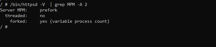 Wir erwogen, es in einem Versuch mit Race-Bedingung auszunutzen, aber wenn wir uns den Apache Multiprocessing Mode (MPM) ansehen, sehen wir Abbildung 21.