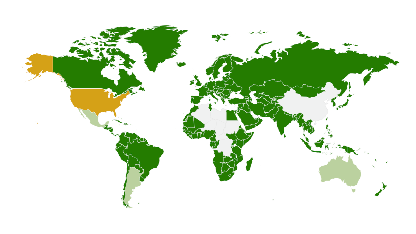 Carbon Calculator map