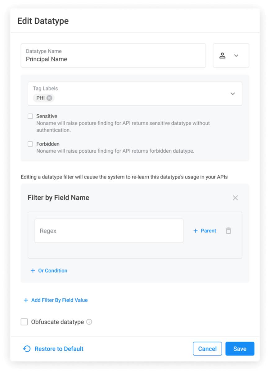 Edit predefined datatypes