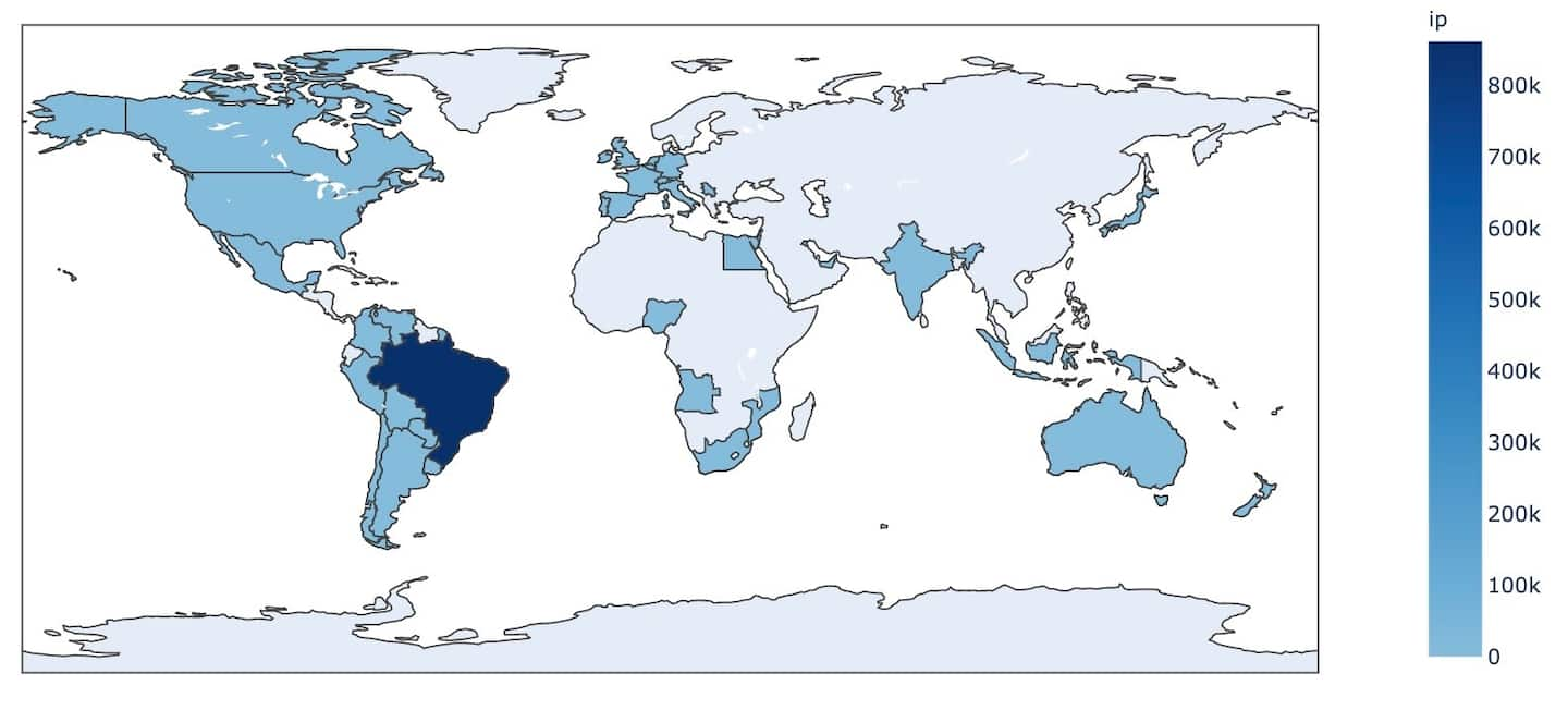 Figure 5: Global distribution for the COVID-19 three-question quiz 