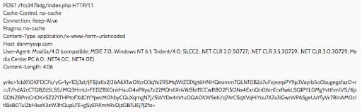 Figure 16: An example for C2 communication over HTTP (going through the C2 network)  