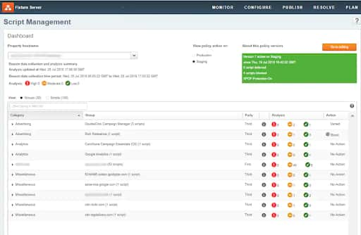 Fig. 10: Script Management dashboard