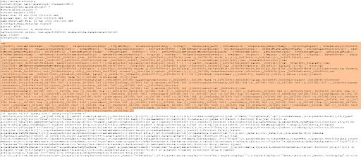 Fig. 11: Simulated JavaScript skimmer code injected into jquery data