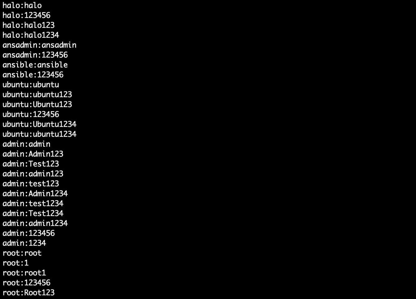 Fig. 6: The file kzmds is a list of username and password combinations