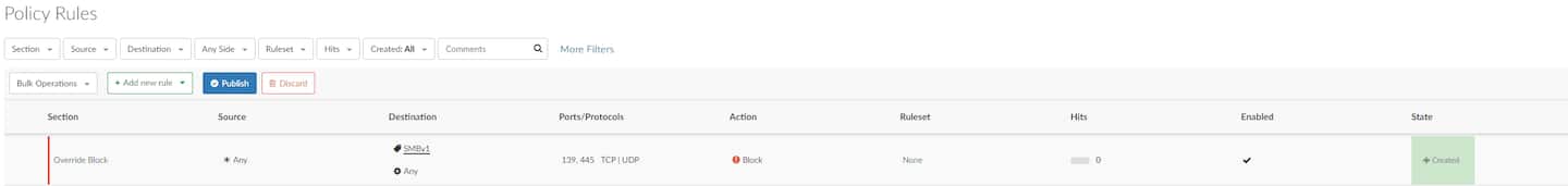 Gain visibility and assess the level of risk of these assets by investigating all SMBv1 connections made to them.  