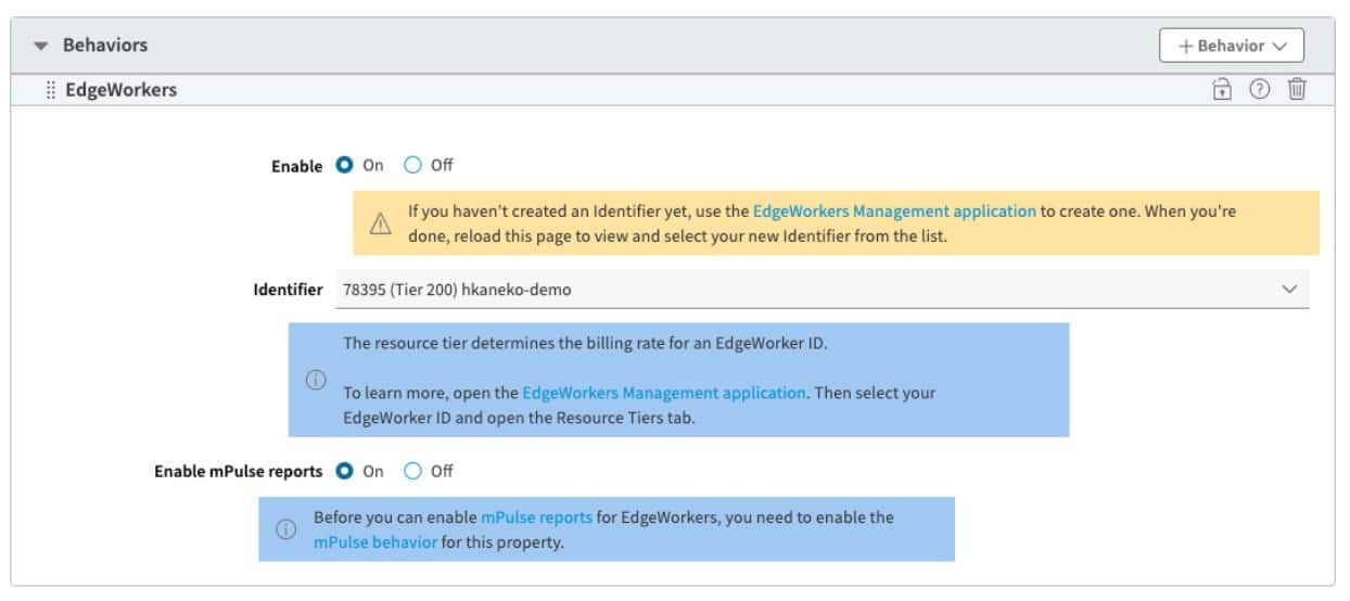 In the EdgeWorkers behavior, “Enable mPulse reports” must be turned on to use the mPulse error report (Figure 2).