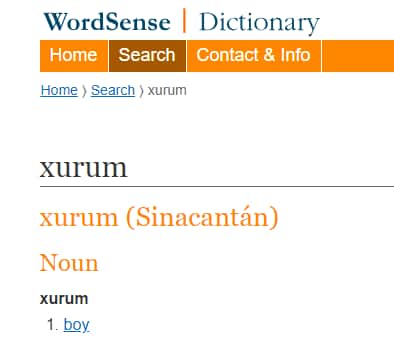 Translation of “xurum”