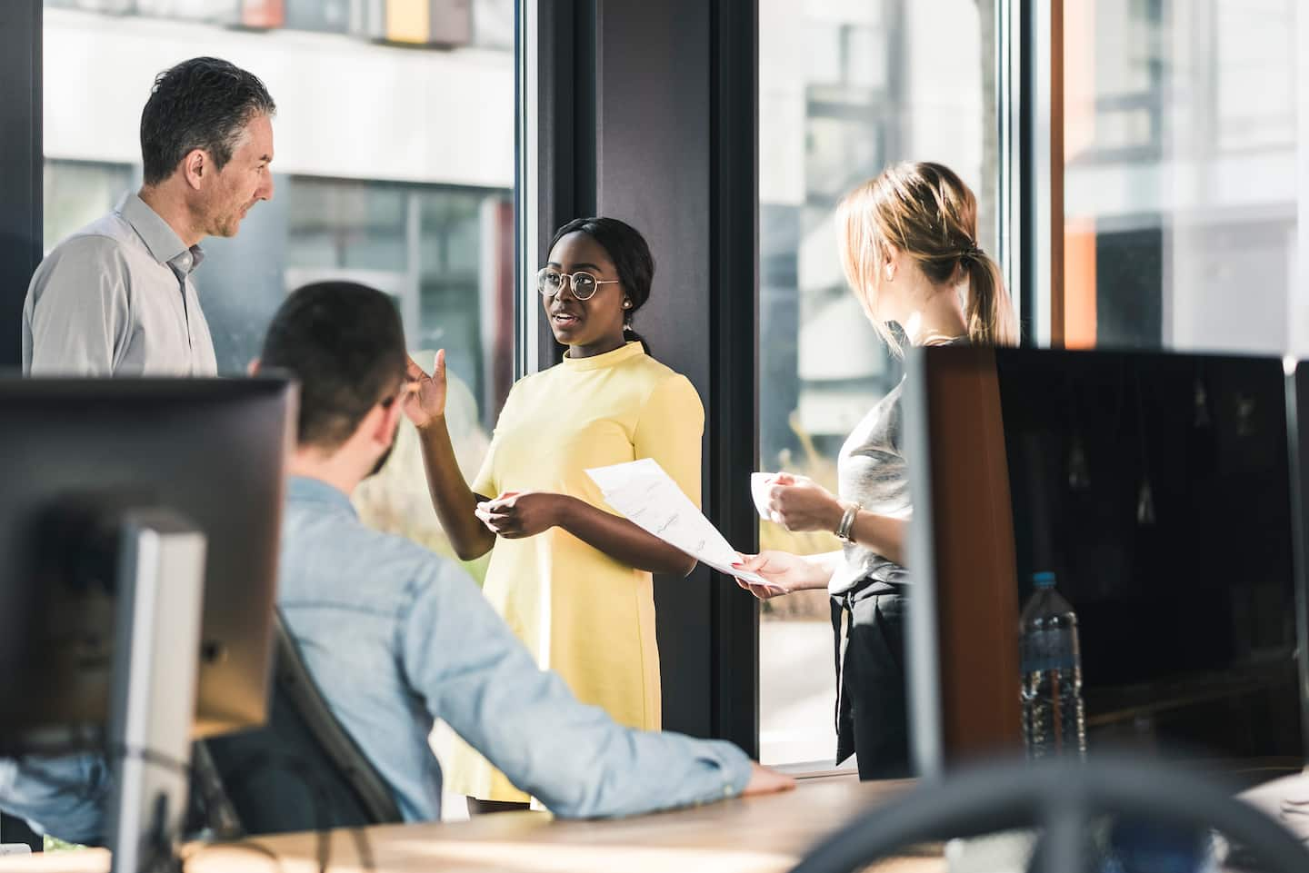 Business people at a meeting