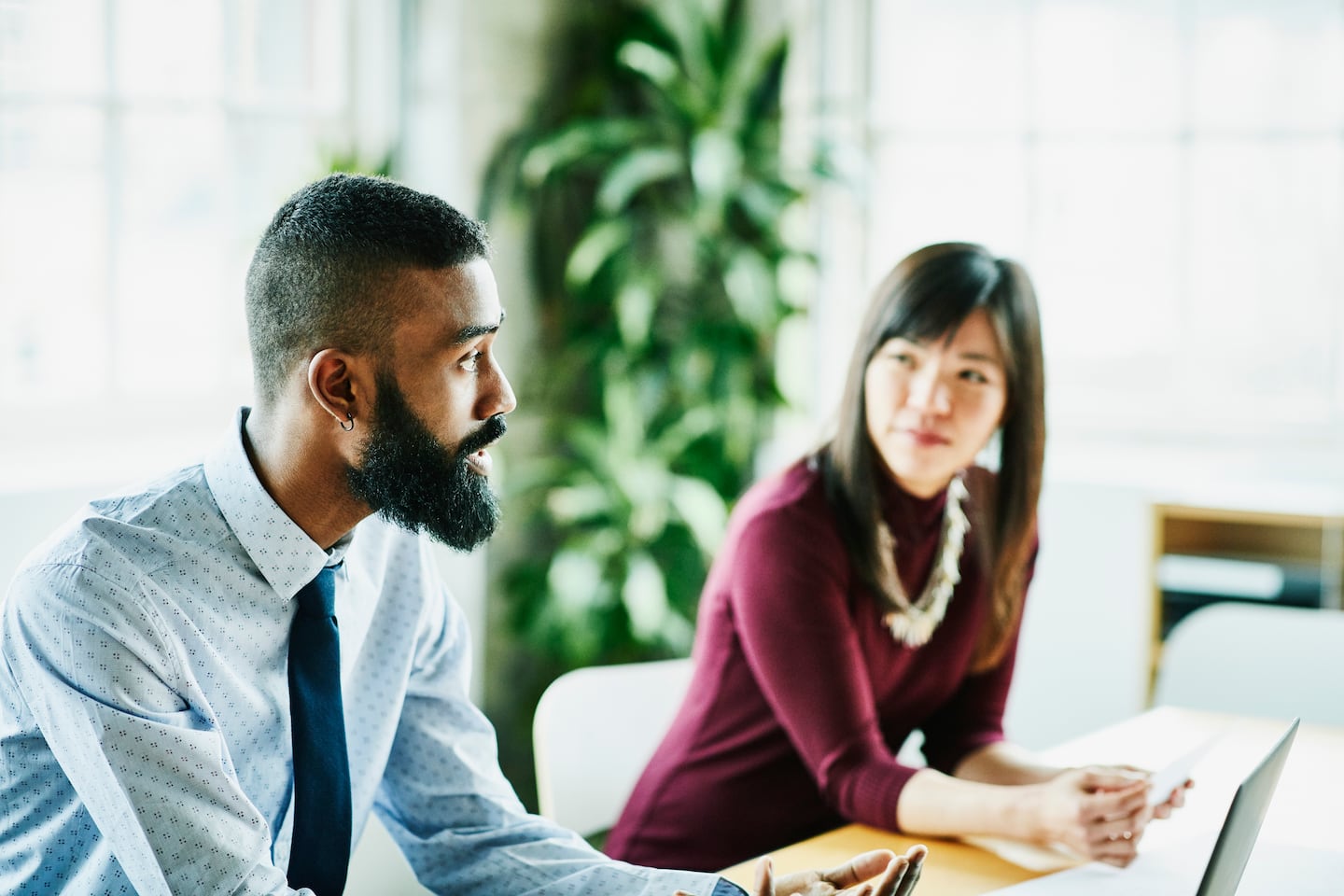 Business colleagues in a discussion