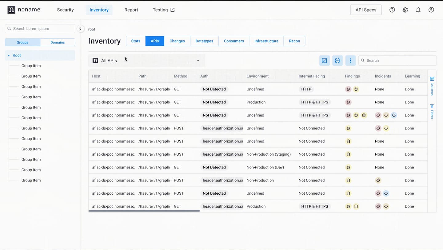 API environment awareness