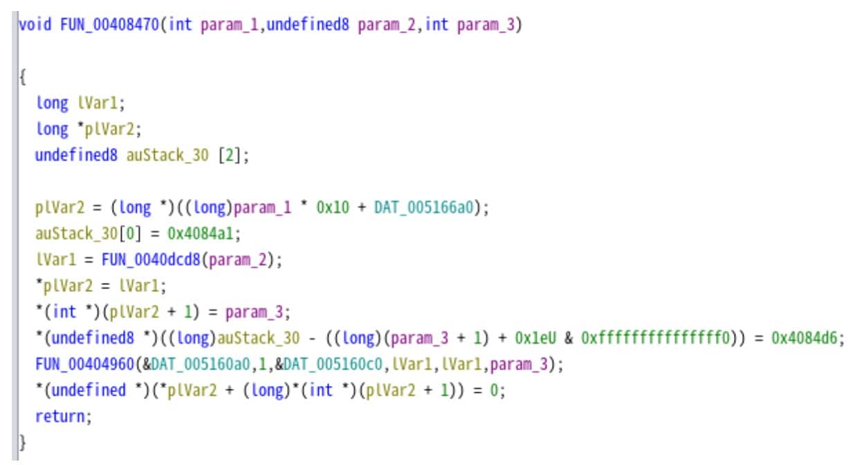 "FUN_00404960" is responsible for decryption (Figure 10)