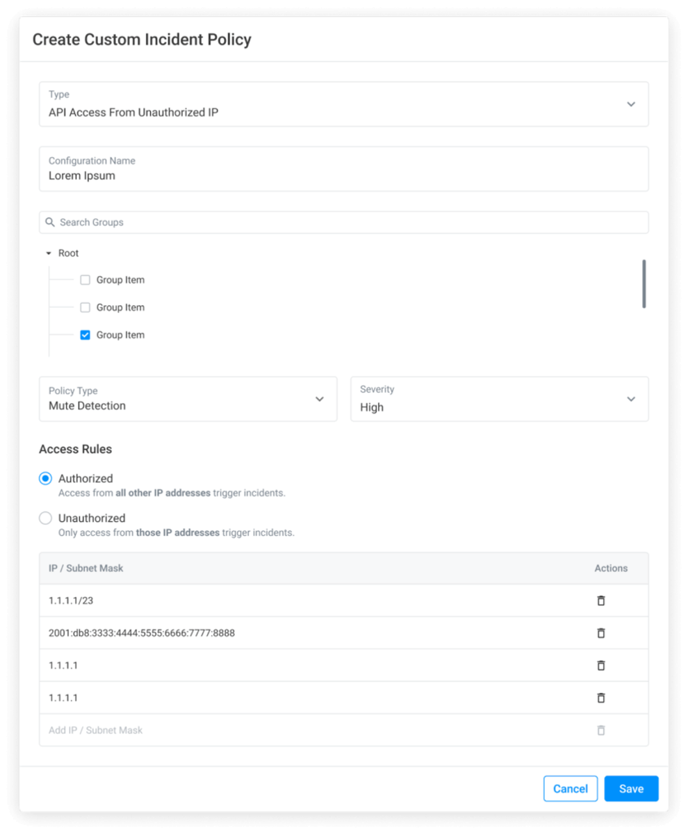 IP-based API Access Restriction Policy