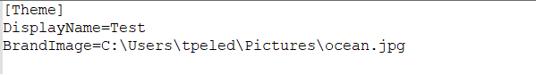  In this post, we will discuss two parameters: the BrandImage parameter inside the [theme] block (Figure 1) and the Wallpaper parameter (Figure 2) inside the [Control Panel\Desktop] block.