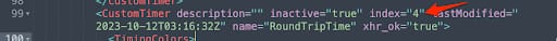 Red arrow pointing at index number “4” in EdgeWorkers code for CustomTimer