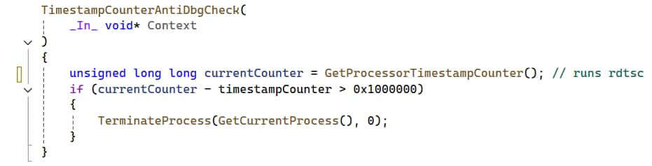 Another approach would be to implement a time-based anti-debugging technique (Figure 14). 