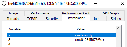 We can extract the hidden information using a debugger in two ways: break when an environment variable named "l3" is accessed (Figure 10) or break on every modification of the environment variables.