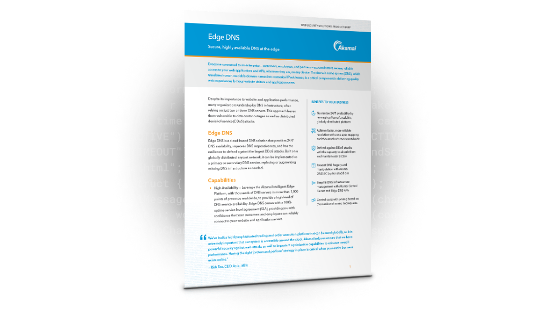 Edge DNS Product Brief