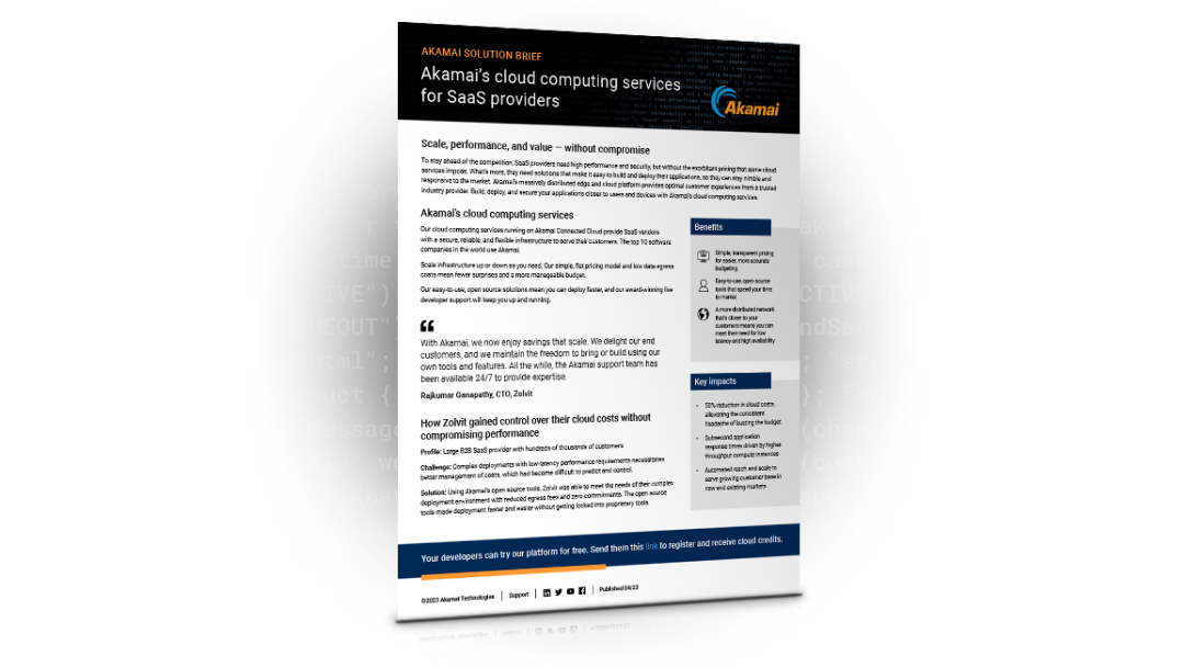 Akamai SaaS solution brief