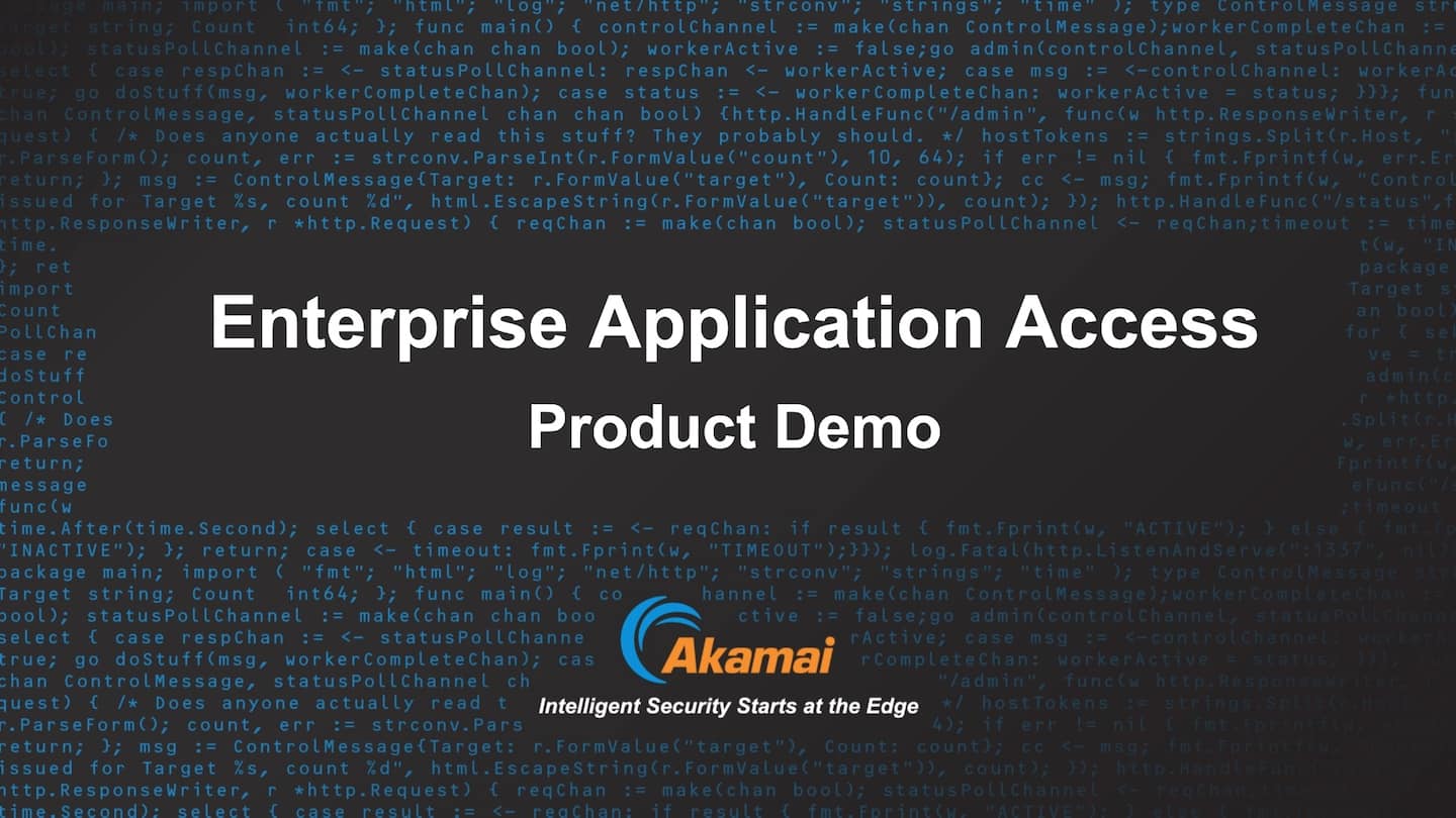 Enterprise Application Access Product Demo