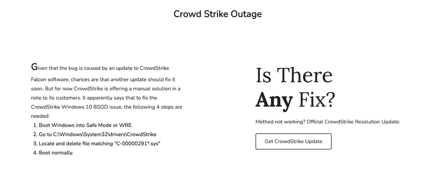 Caída de CrowdStrike