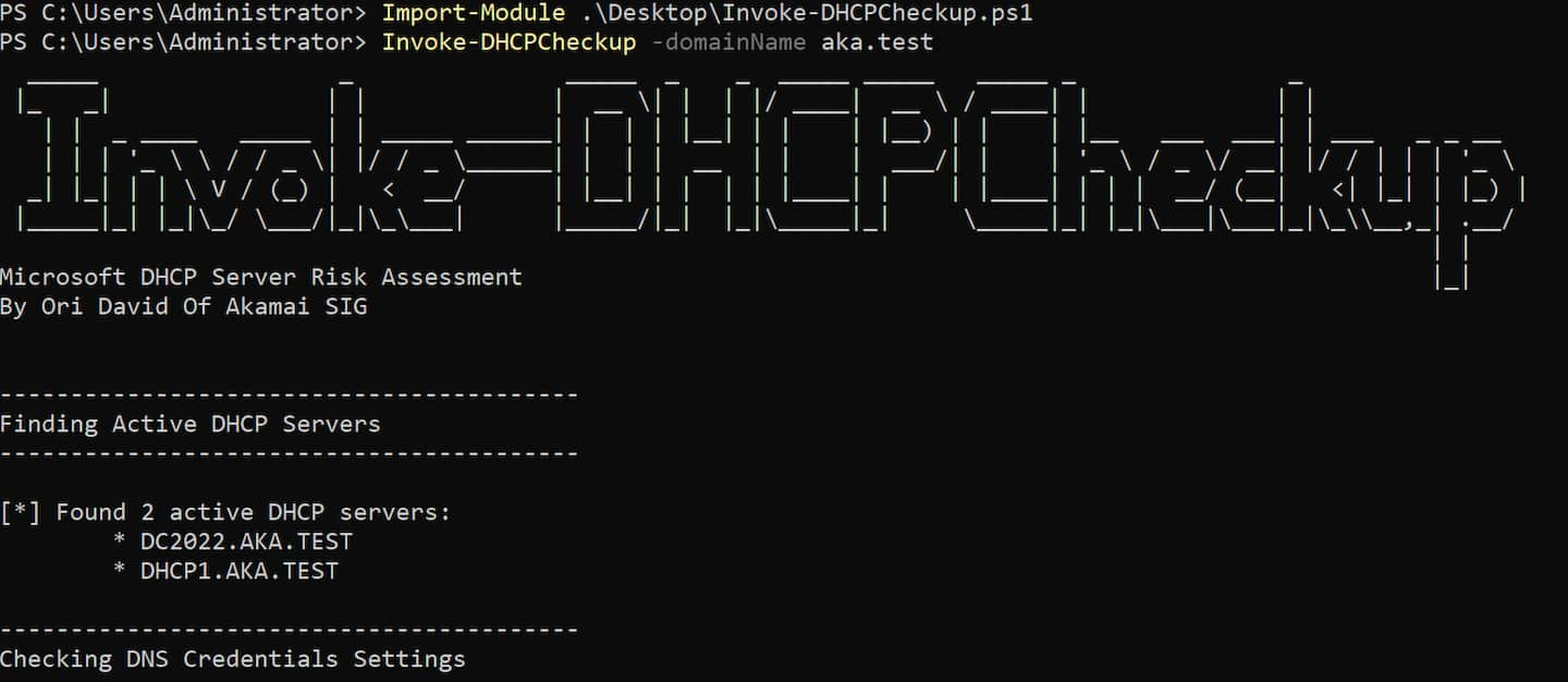 Pour vous aider à faire face aux différentes configurations DHCP possibles, nous publions un outil PowerShell, intitulé Invoke-DHCPCheckup, pour identifier les risques liés aux mises à jour dynamiques DHCP DNS (Figure 33).