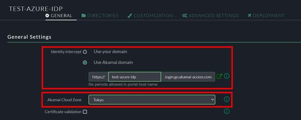 General settings