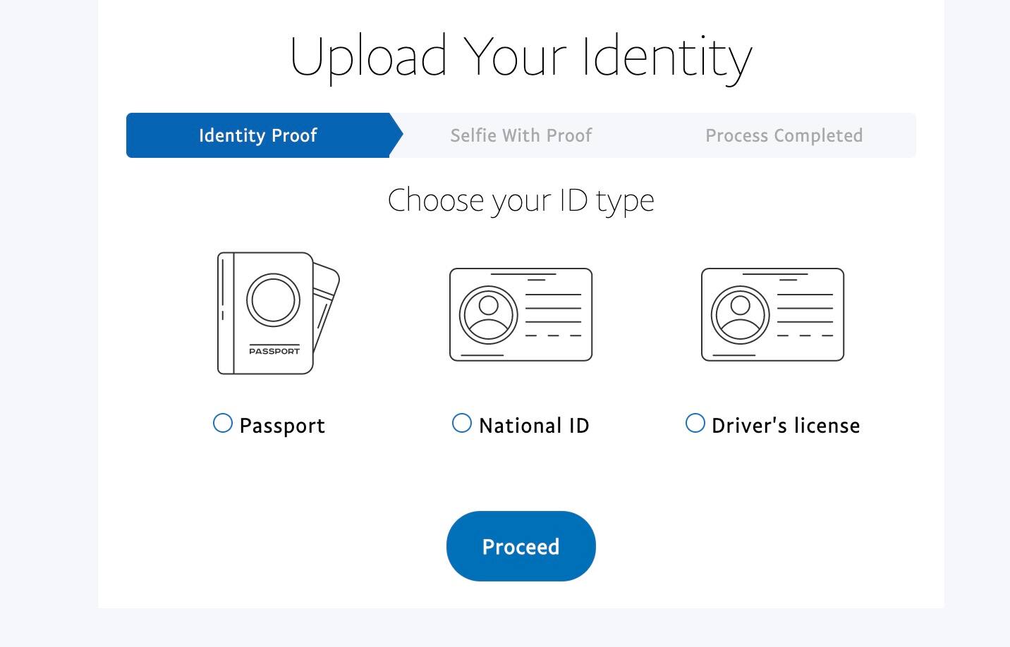 図 12：ID ドキュメントのアップロード