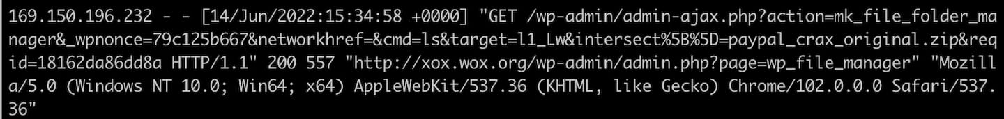 Fig. 2: Lista de arquivos paypal_crax_original.zip