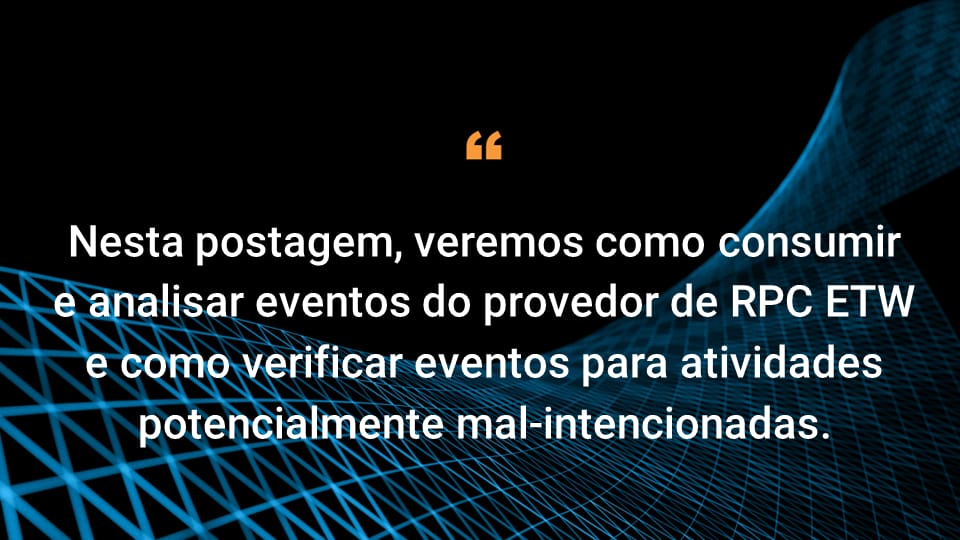 In this post, we’ll see how to consume and parse events from the RPC ETW provider, and how to scan events for potentially malicious activity.