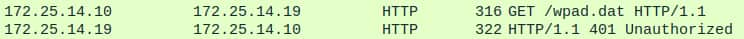 After receiving this configuration, the DHCP client will connect to our machine over HTTP and attempt to fetch the “wpad.dat” file (Figure 4).